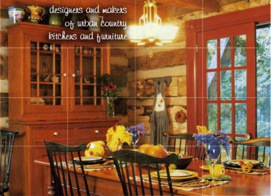 hand built kitchen furniture, kitchen table and kitchen cabinet in a Muskoka Home